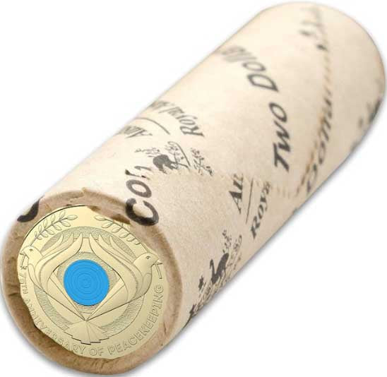 2022 $2 75th Anniversary of Peacekeeping Coloured Uncirculated Mint Roll