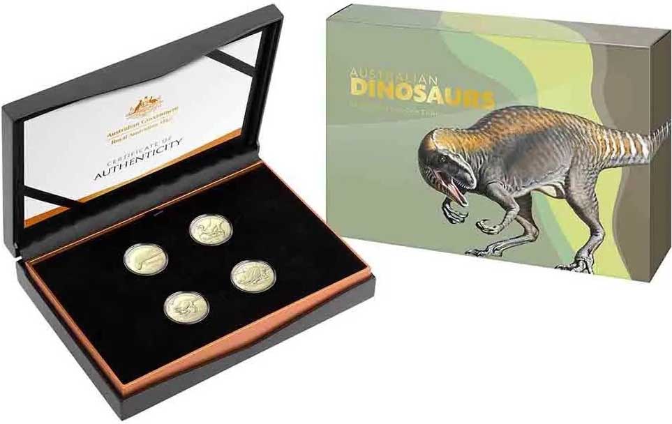 2022 $1 Australian Dinosaurs Proof 4 Coin Set