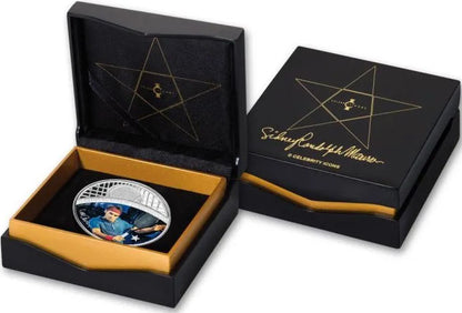 Solomon Islands 2018 $5 Legends of Sports by Sidney Maurer Roger Federer 1oz Silver Coloured Proof Coin
