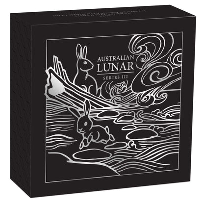 2023 $1 Lunar Year of The Rabbit 1oz Silver Coloured Proof Coin