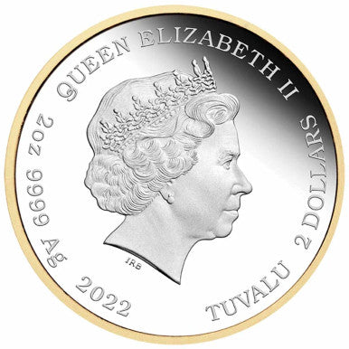 2022 60 Years of Bond 2oz Gold-Plated Silver Proof Coin
