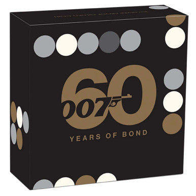 2022 60 Years of Bond 2oz Gold-Plated Silver Proof Coin