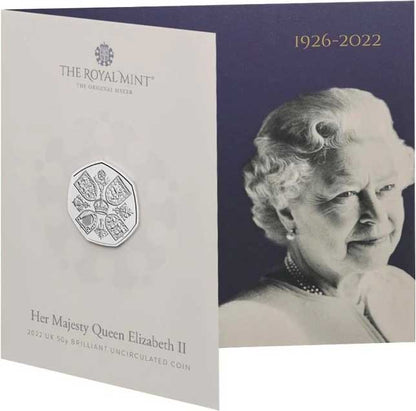 UK 2022 50p Her Majesty Queen Elizabeth II Uncirculated Coin