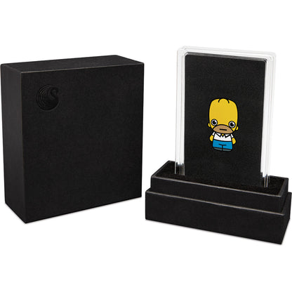 Tuvalu 2022 $1 Minted Mini The Simpsons Homer Shaped 1oz Silver Coloured Coin