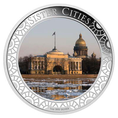 2013 $1 ANDA Melbourne Sister Cities 1oz Silver Hologram Proof Coin