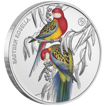 Niue 2023 $1 Eastern Rosella 1oz Silver Coloured Proof Coin