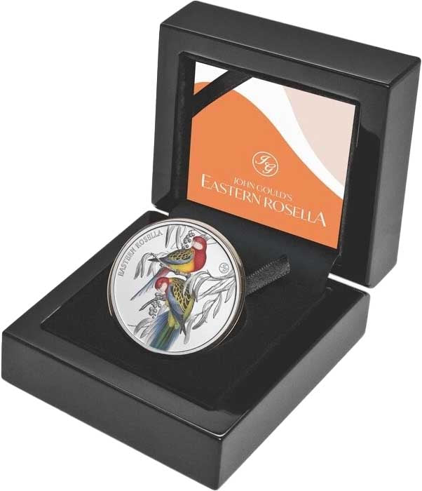 Niue 2023 $1 Eastern Rosella 1oz Silver Coloured Proof Coin