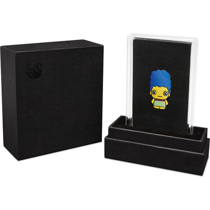 Tuvalu 2022 $1 Minted Mini The Simpsons Marge Shaped 1oz Silver Coloured Coin