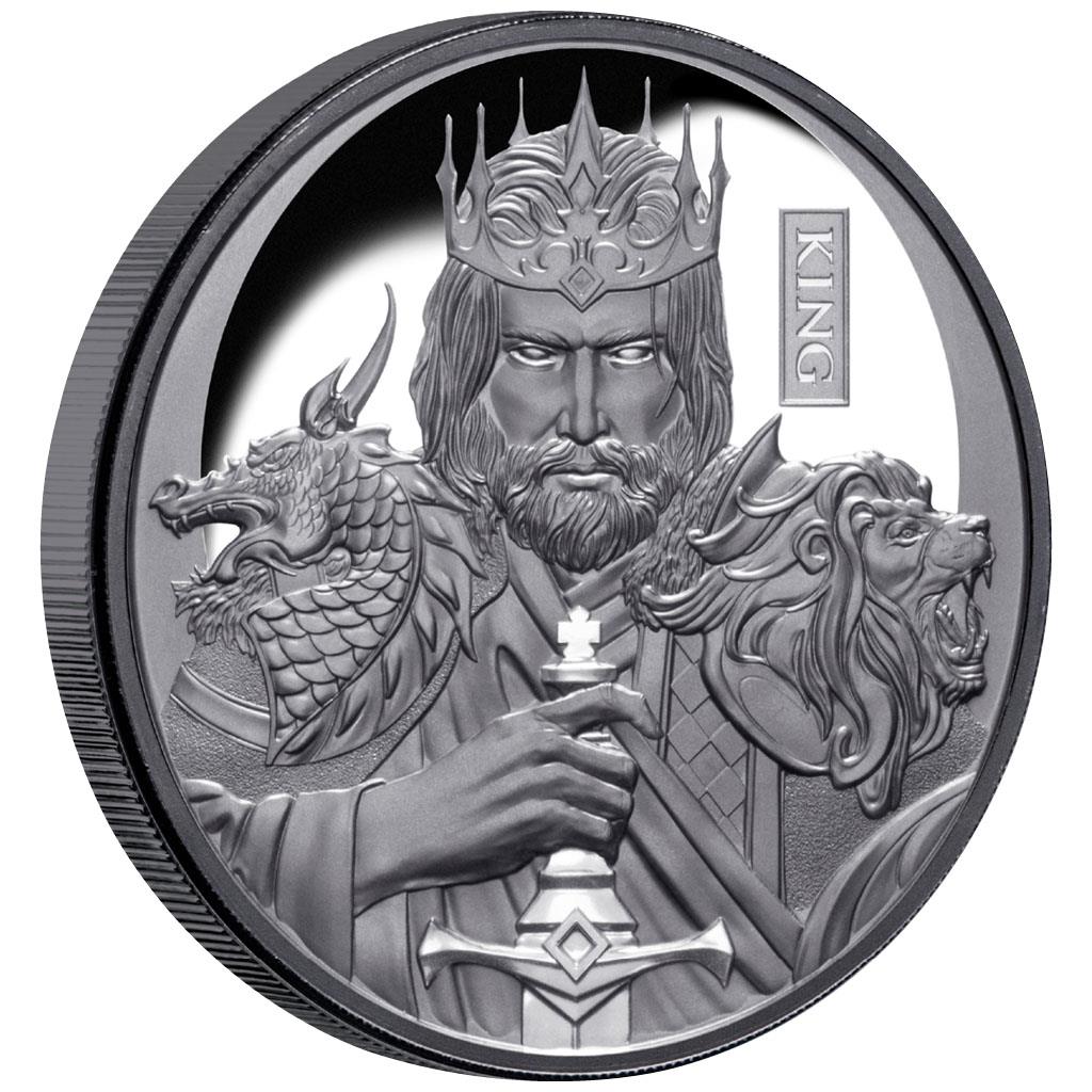 Niue 2023 $1 Chess The King 1oz Silver Black Proof Coin