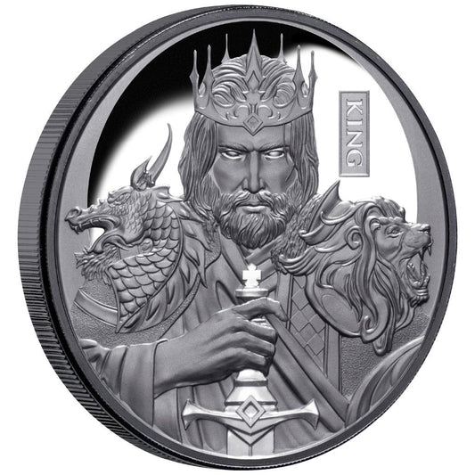 Niue 2023 $1 Chess The King 1oz Silver Black Proof Coin