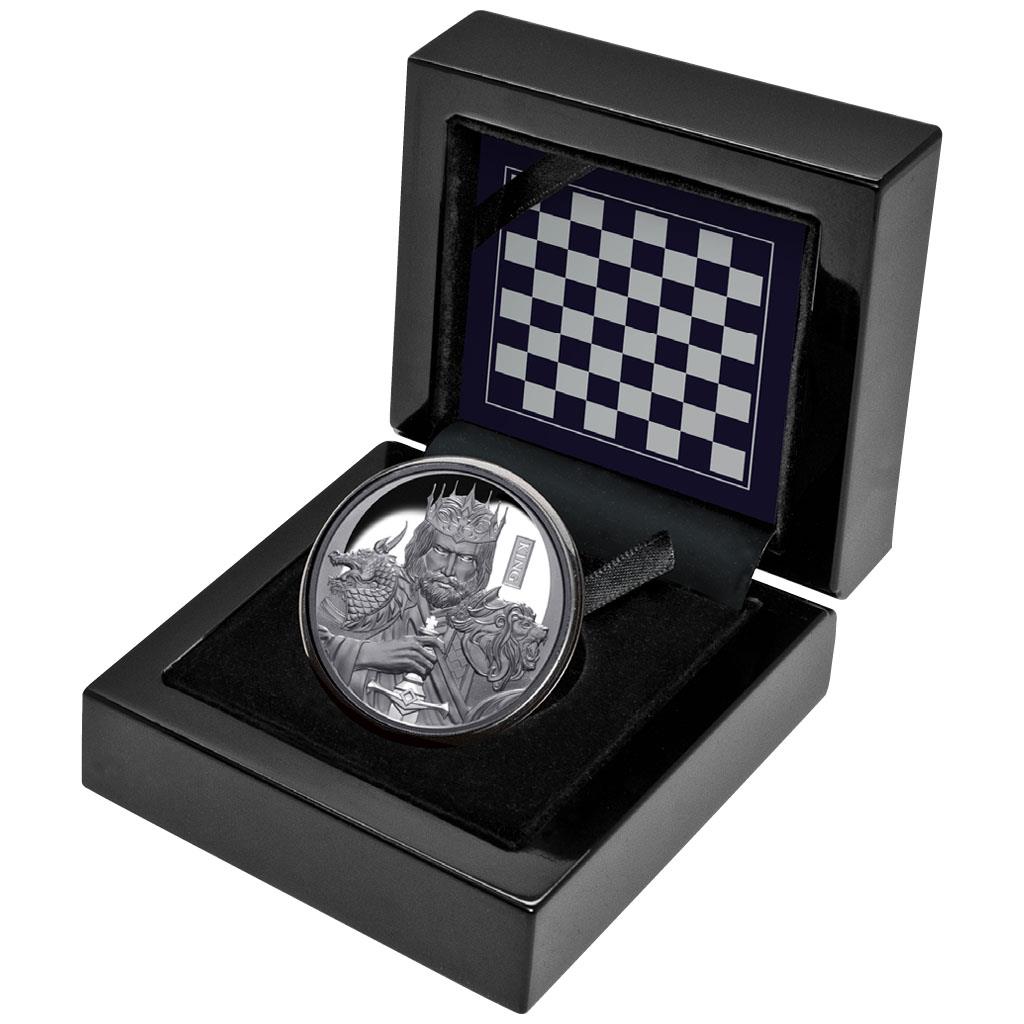 Niue 2023 $1 Chess The King 1oz Silver Black Proof Coin