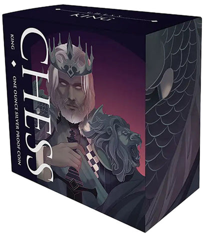 Niue 2023 $1 Chess The King 1oz Silver Black Proof Coin