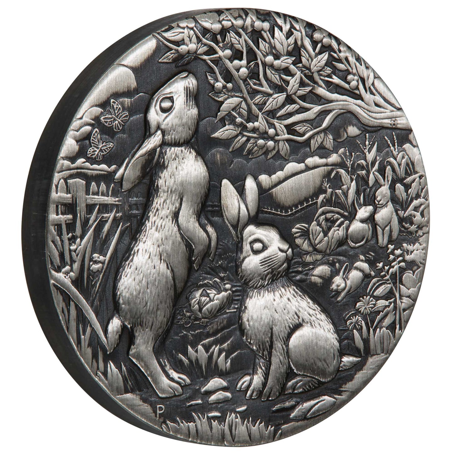 2023 $2 Lunar Year of The Rabbit 2oz Silver Antiqued Coin