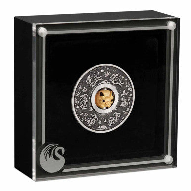 2023 Year of the Rabbit  $1 Rotating Bead 1oz Silver Antique Coin