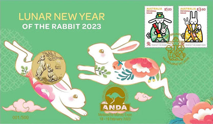 2023 $1 ANDA Melbourne Lunar New Year of The Rabbit PNC