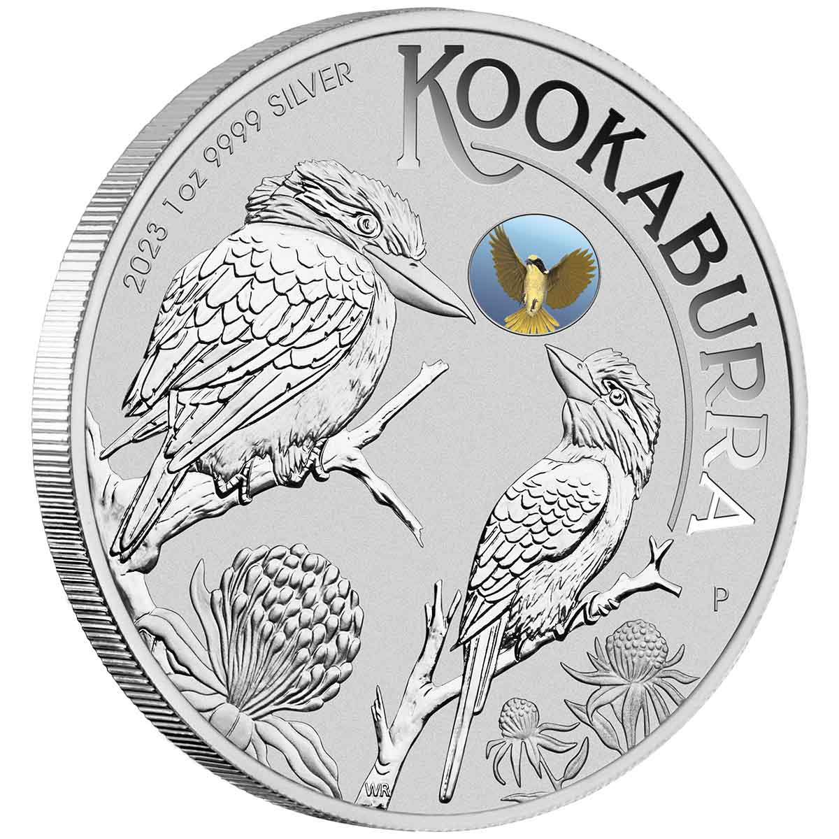2023 $1 ANDA Melbourne Australian Kookaburra 'Helmeted Honeyeater' Privy Mark 1oz Silver Uncirculated Coin