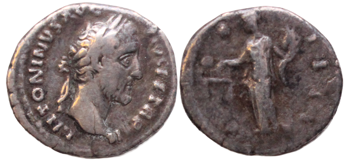 Roman Empire, Antoninus Pius 138-161AD Silver Denarius Fine