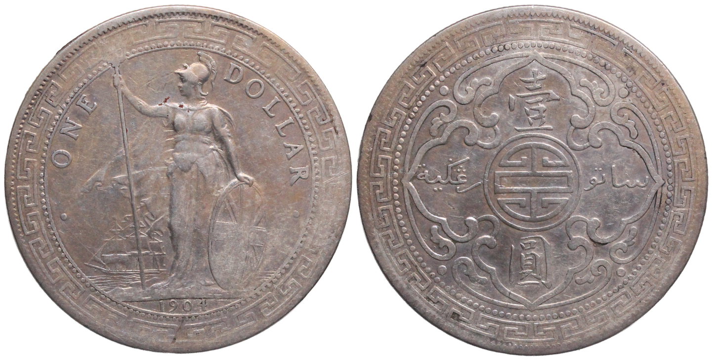 Great Britain 1904 Trade Dollar gFine