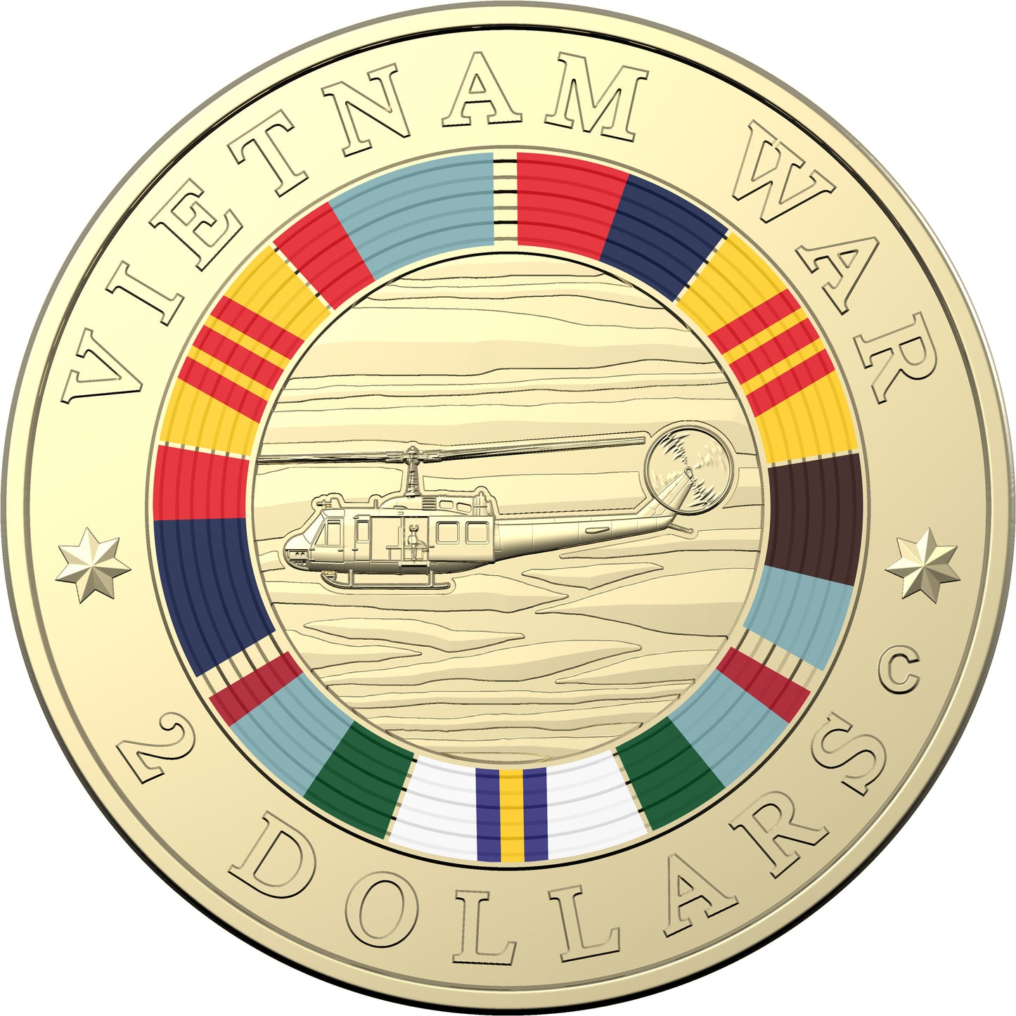 2023 $2 50th Anniversary of The End of Australian Involvement In The Vietnam War Coloured Uncirculated Coin