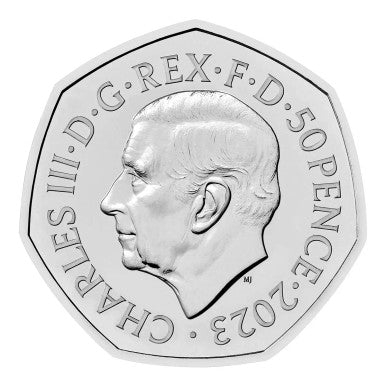 UK 2023 50p Celebrating 25 Years of Harry Potter Hogwarts School of Witchcraft and Wizardry Uncirculated Coin