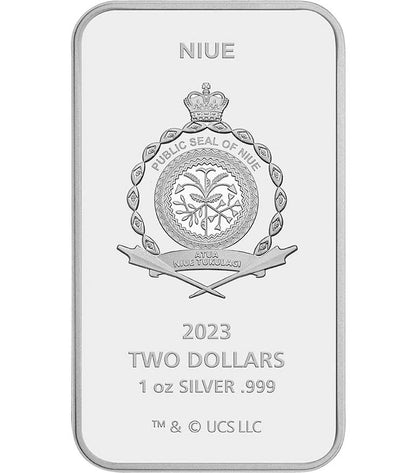 Niue 2023 $2 Scarface 40th Anniversary 1oz Silver Coloured Rectangle Coin