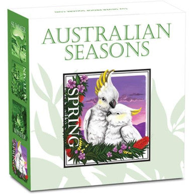2013 $1 Australian Seasons Spring 1oz Silver Proof Square Shaped Coin