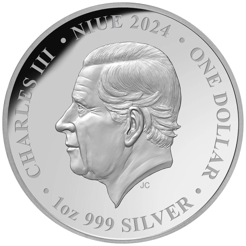 Niue 2024 $1 Lunar Dragon 1oz Silver Proof Coin