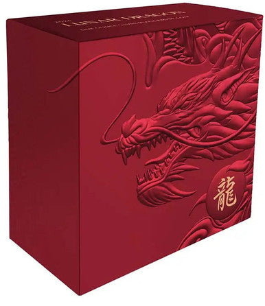 Niue 2024 $1 Lunar Dragon Selectively Gold Plated 1oz Silver Black Proof Coin