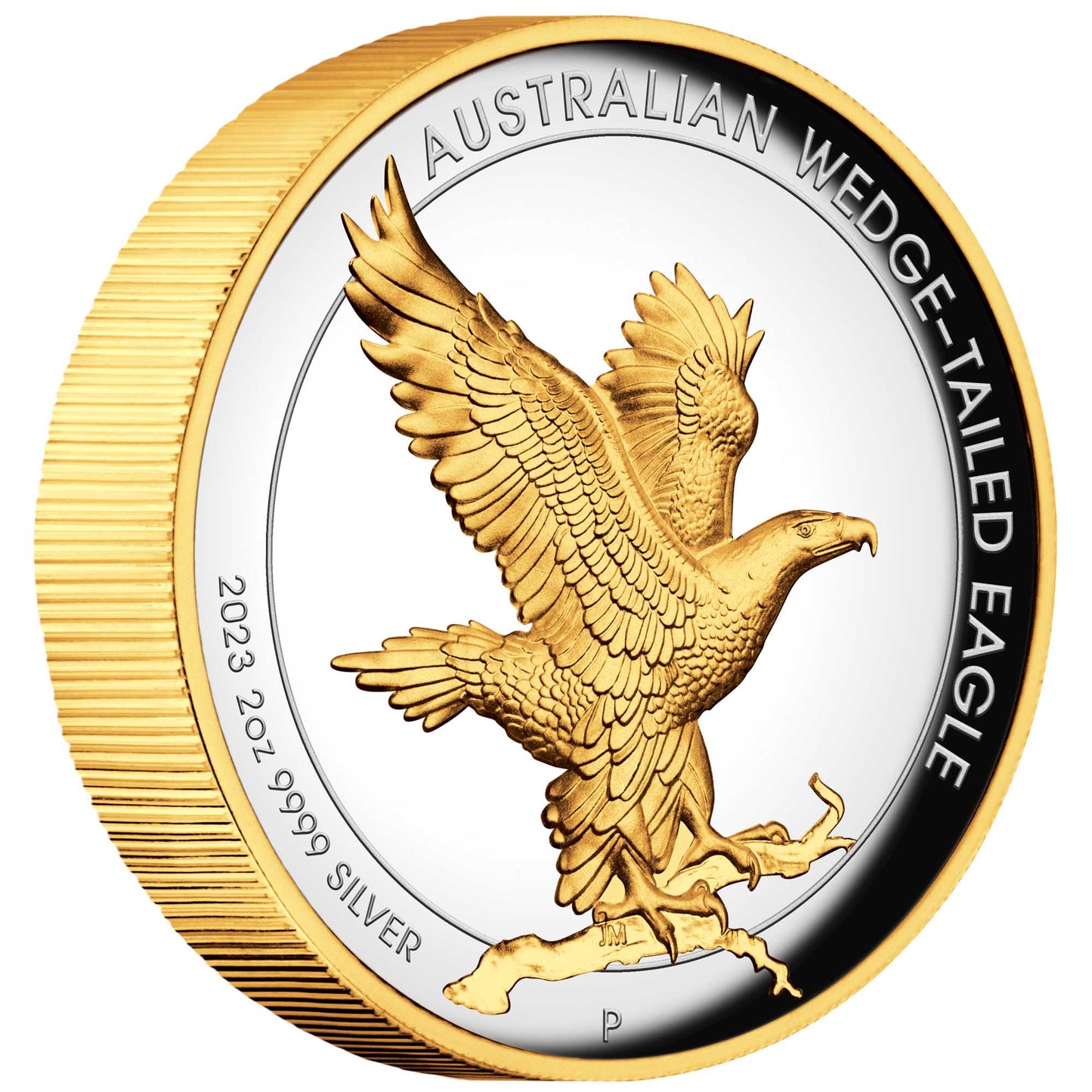2023 $2 Australian Wedge-Tailed Eagle 2oz Silver High Relief Gilded Proof Coin