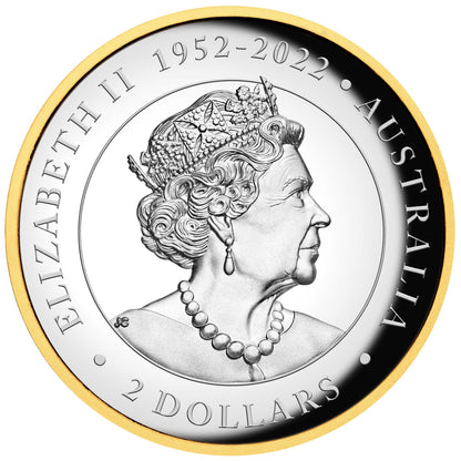 2023 $2 Australian Wedge-Tailed Eagle 2oz Silver High Relief Gilded Proof Coin