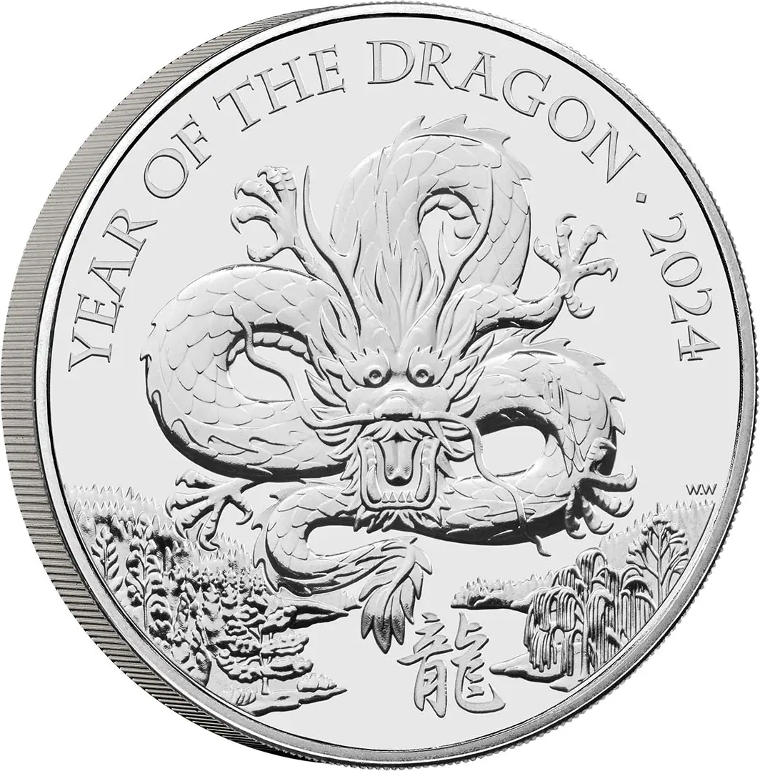 UK 2024 £5 Lunar Year of the Dragon Uncirculated Coin