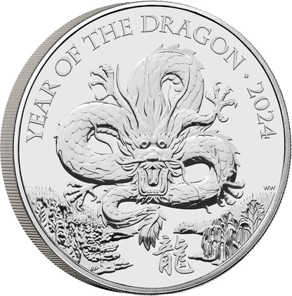 UK 2024 £5 Lunar Year of the Dragon Uncirculated Coin