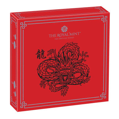 UK 2024 £2 Lunar Year of the Dragon 1oz Silver Proof Coin