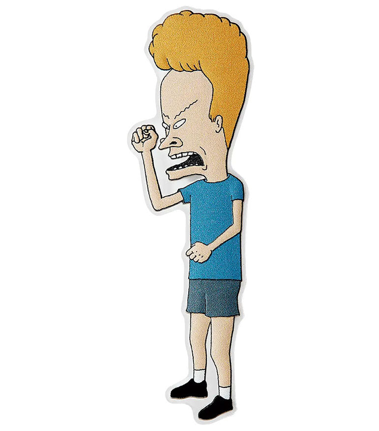 Niue 2023 $2 Beavis and Butt-Head 30th Anniversary Beavis Shaped 1oz Silver Coloured Coin