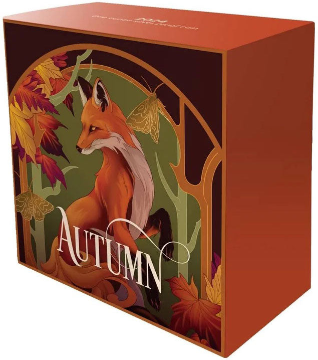 Niue 2024 $1 Seasons Autumn 1oz Silver Coloured Proof Coin