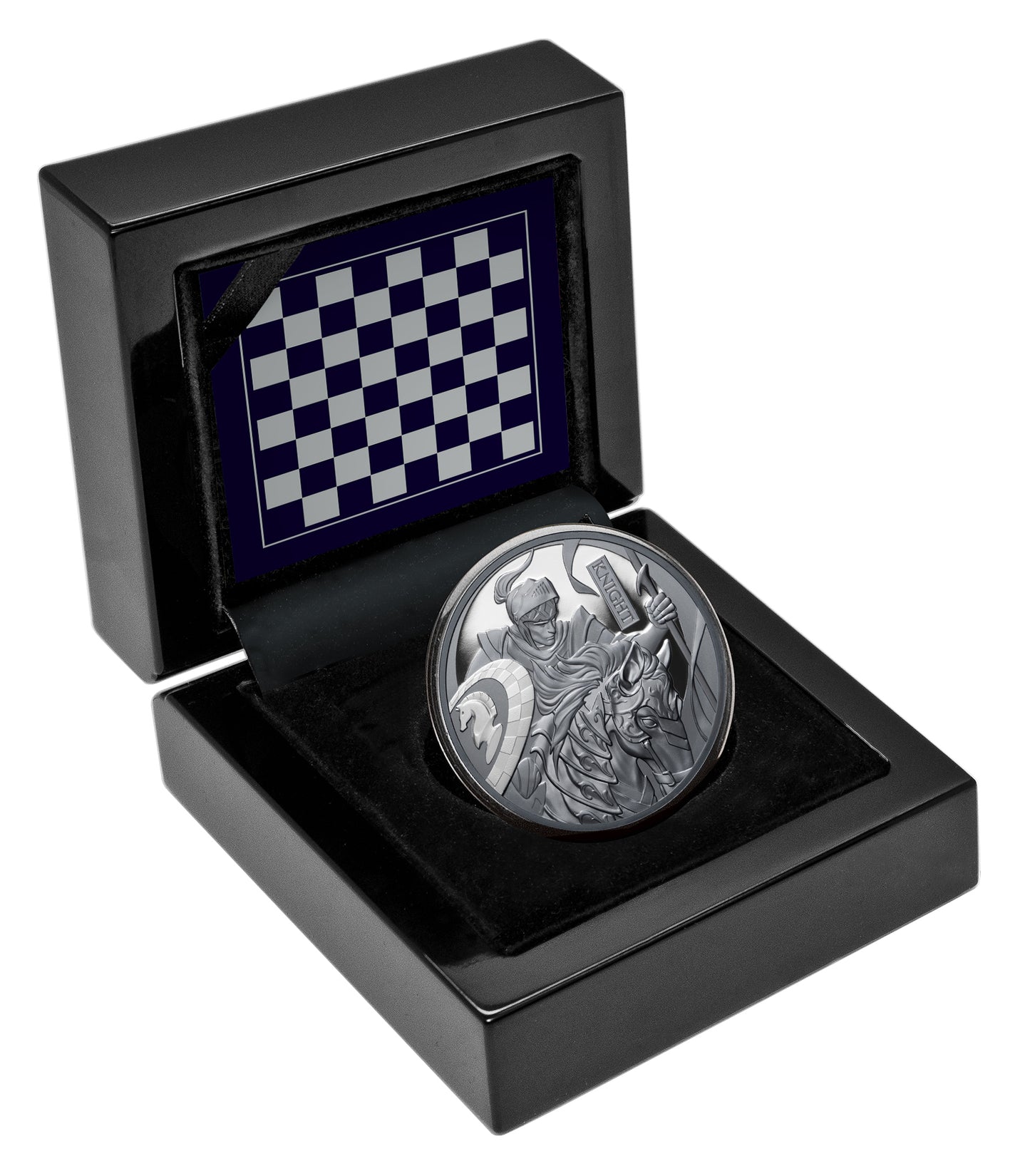 Niue 2024 $1 Chess The Knight 1oz Silver Black Proof Coin