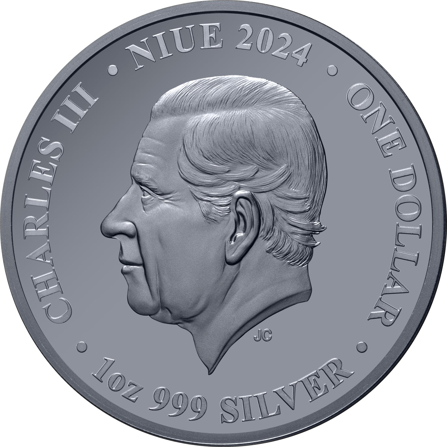 Niue 2024 $1 Australia at Night Red-Eyed Tree Frog 1oz Silver Black Proof Coin