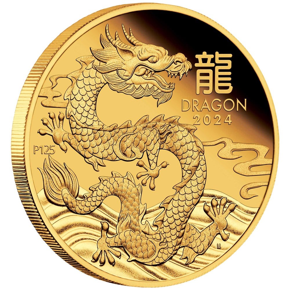 2024 $100 Lunar Year of The Dragon 1oz Gold Proof Coin