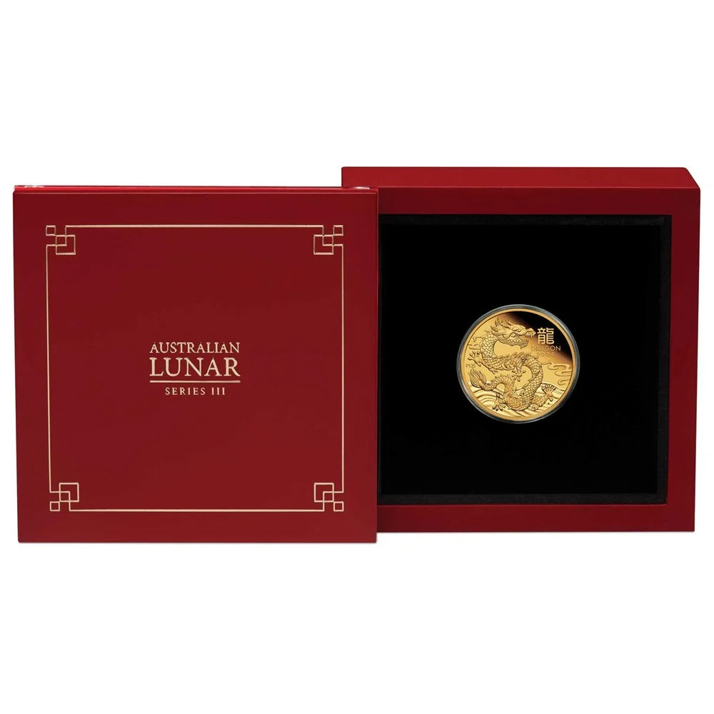 2024 $25 Lunar Year of The Dragon 1/4oz Gold Proof Coin