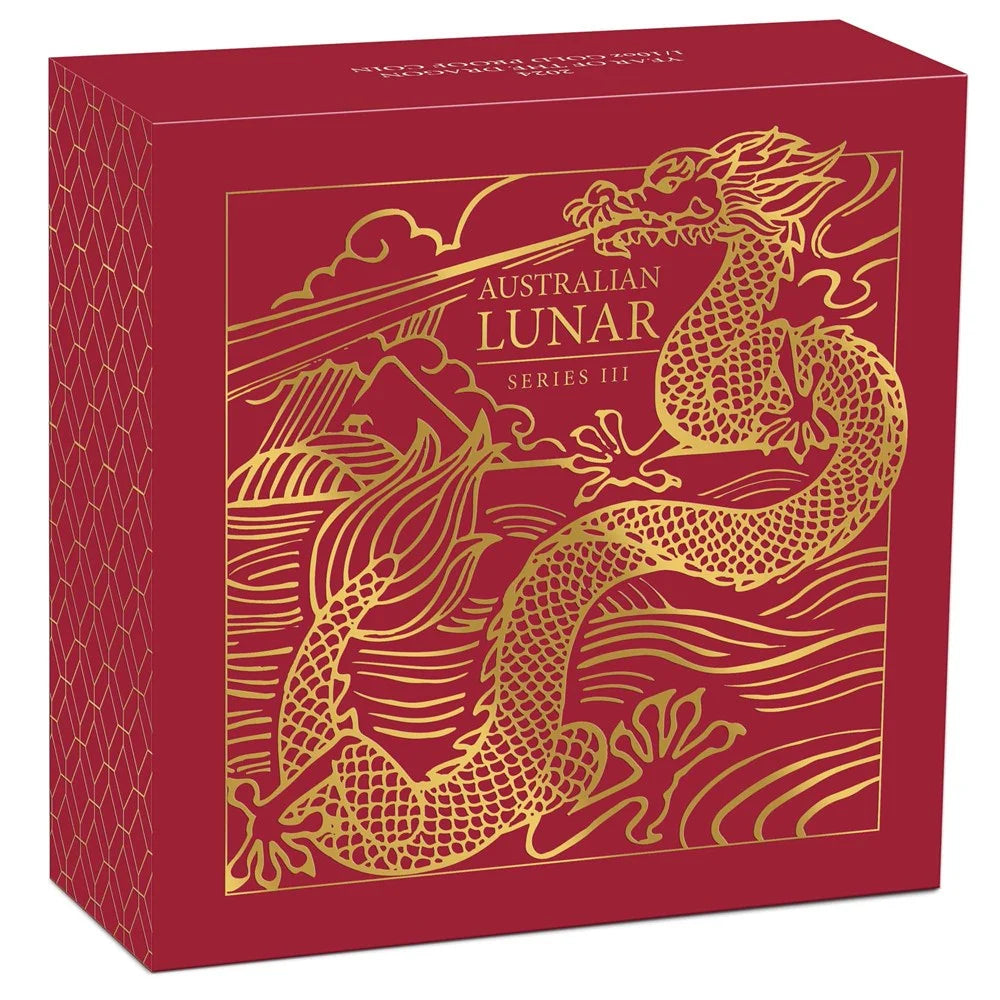 2024 $15 Lunar Year of The Dragon 1/10oz Gold Proof Coin