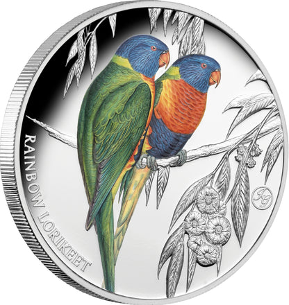 Niue 2024 $1 Rainbow Lorikeet 1oz Silver Coloured Proof Coin