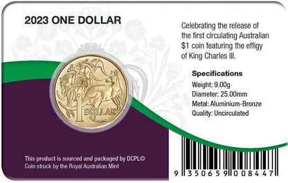 2023 $1 King Charles III First Year of Issue Uncirculated Coin
