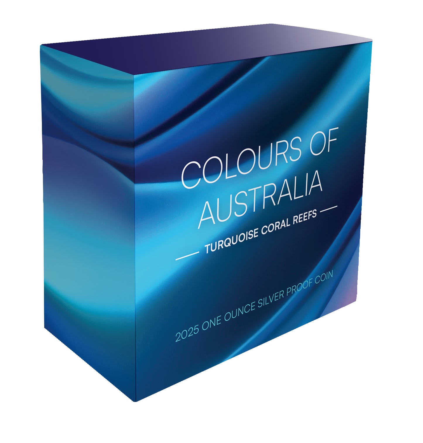 Niue 2025 $1 Colours of Australia Turquoise Coral Reef 1oz Silver Coloured Proof Coin