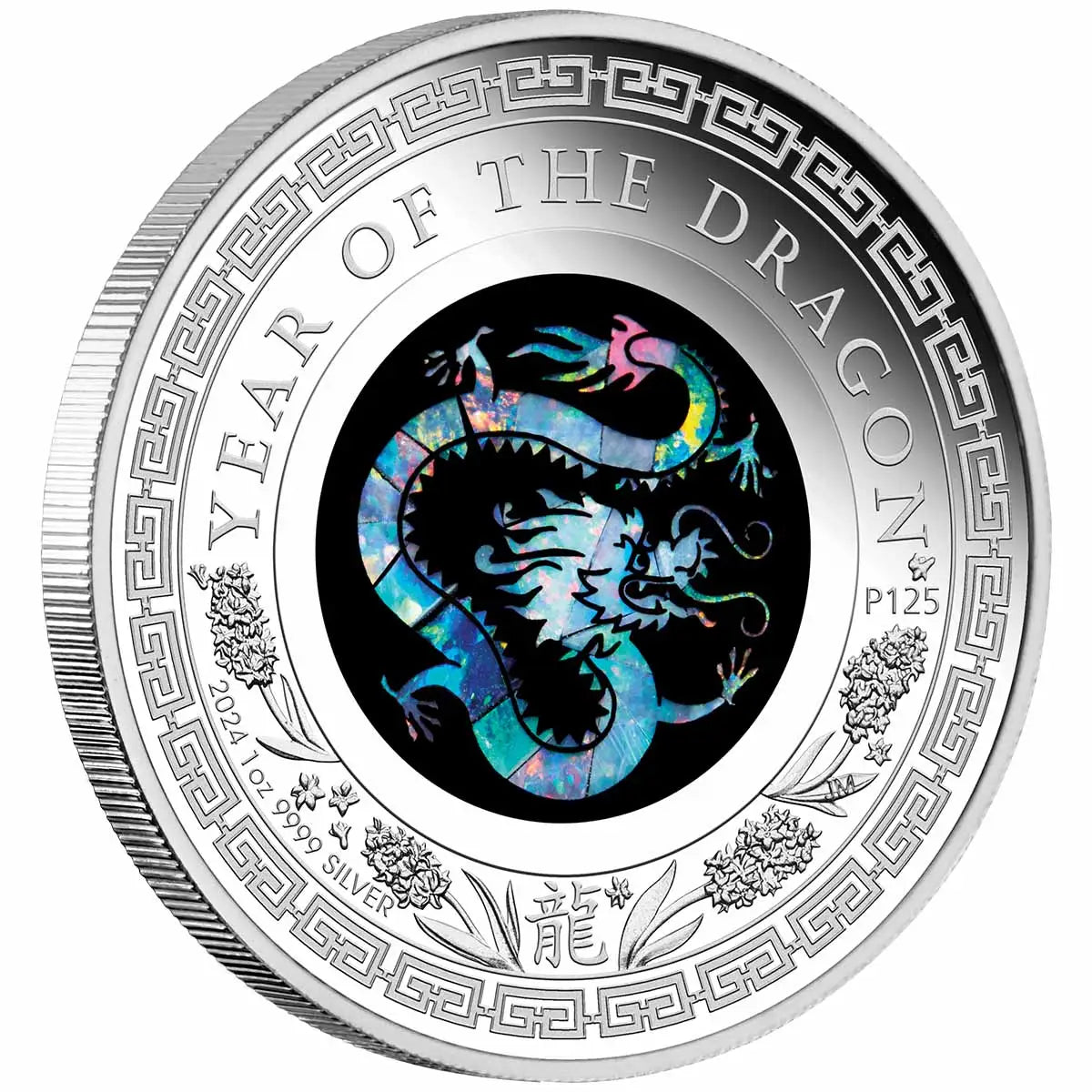 2024 $1 Australian Opal Lunar Year of The Dragon 1oz Silver Proof Coin