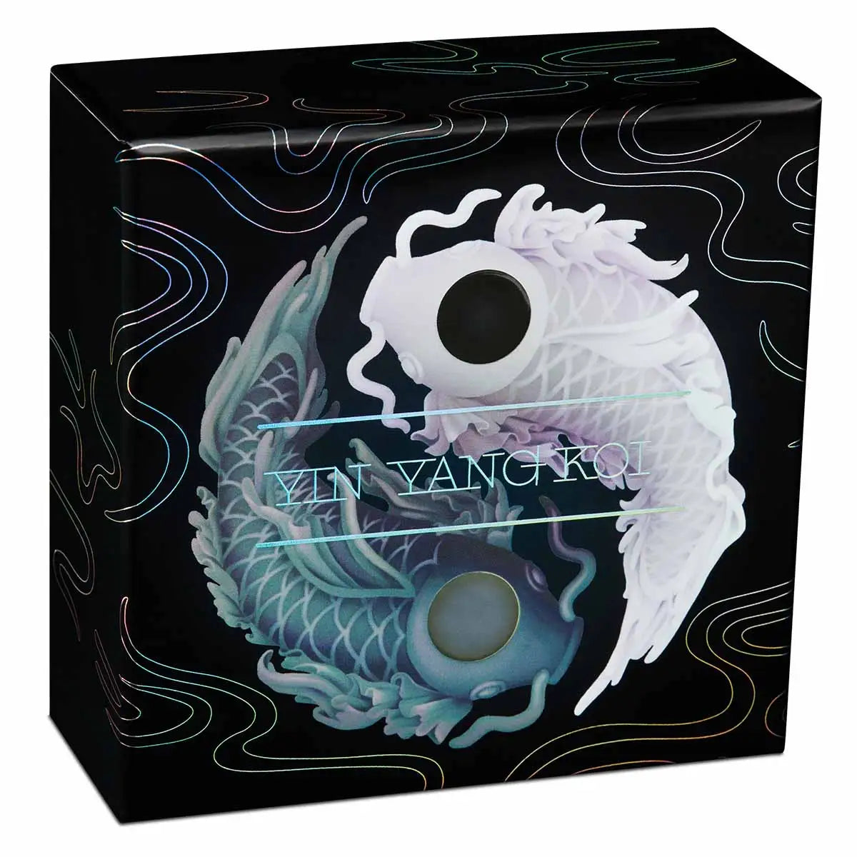 Tuvalu 2024 $8 Yin Yang Koi Fish 5oz Silver Proof Coloured Coin with Pearl Inserts