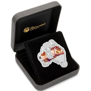 2014 $1 Australian Map Shaped Koala 1oz Silver Coin