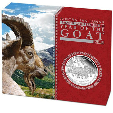2015 $1 Lunar Year of The Goat 1oz Silver Proof Coin