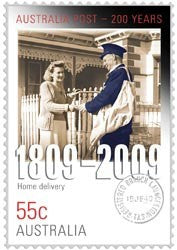 2009 55c 200 Years of Postal Services 'Home Delivery' 1/2oz Silver Proof Coin and Stamp Set