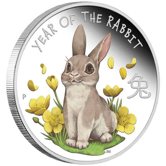 2023 Baby Rabbit 50c 1/2oz Silver Proof Coin