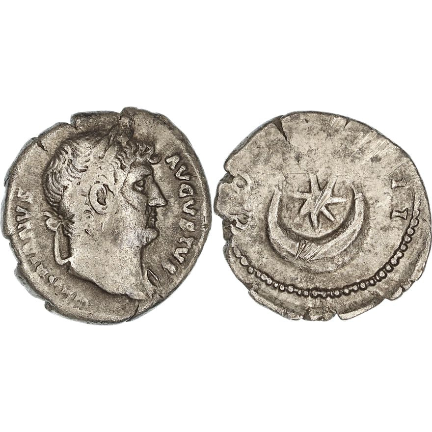 Roman Empire, Hadrian, Silver Denarius, 125-128 AD, nVF